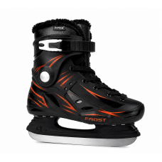 Хоккейные прогулочные коньки FITICE FROST  BLACK / FIRE ORANGE