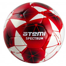Мяч футбольный Atemi SPECTRUM, PU, бел/красн, р.5, р/ш, окруж 68-71