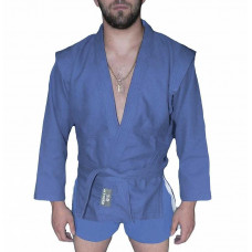 Куртка для самбо Atemi с поясом без подкладки, синяя, плотность 550 г/м2, размер 22, AX5
