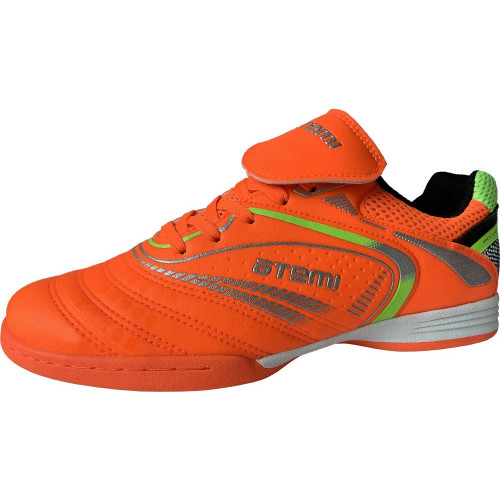 Бутсы футбольные Atemi, оранжевые, синтетическая кожа, р.32, SD300 INDOOR
