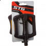 Педали STG,модель B123, пластик , ось 9/16, насып. подшип.Платформа. Цвет:черный