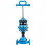 Самокат Novatrack Disco-kids Saddle PRO для детей, трансформер, свет.колеса PU 120*90мм, голубой