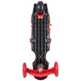 Самокат Novatrack Disco-kids Saddle PRO для детей, трансформер, свет.колеса PU 120*90мм, красный