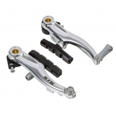 Тормоз v-brake STG HJ-612AD7-SI (в компл. входит: 2 рычага 100мм, 2-е колодки 60 мм, напра Задние