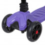 Самокат-кикборд Novatrack RainBow, для детей, складной, свет.широкие колеса PU пер.135*35 задн.9