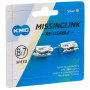 Замок цепи KMC , модель CL571R-NP для 6,7,8 скоростей ( 2 шт. на блистере)