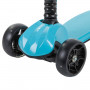 Самокат-кикборд Novatrack RainBow, подростковый, складной, широкие свет.колеса PU 120*90,ватер стике