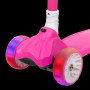 Самокат для детей Novatrack RainBow, складной механизм на руле, широкие свет.колеса PU п