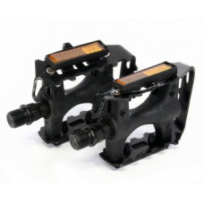 Педали STG FP-906, ось 9/16", пласт. корпус с алюм. рамкой, черные