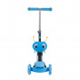 Самокат Novatrack Disco-kids Saddle для детей, трансформер, свет.колеса PU 120*90мм, голубой