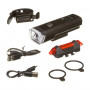 Комплект фонарей STG перед. FL1559 (350 люм. бел. Usb 2000 mAH. С датчиком света ) зад. TL5411 ( 5