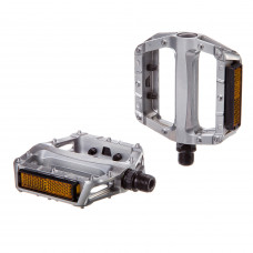 Педали STG FP-969, платформа, ось 9/16", насып. Подшип. Серебристые
