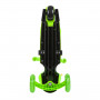 Самокат Novatrack Disco-kids Saddle для детей, трансформер, свет.колеса PU 120*90мм, зеленый