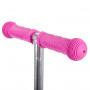 Самокат Novatrack Disco-kids Saddle для детей, трансформер, свет.колеса PU 120*90мм, розовый