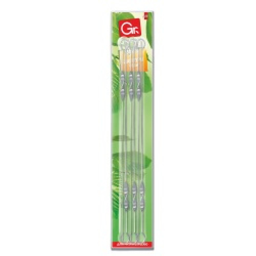 Шампуры GRIFON Light плоские 60 см, 6 штук на блистере, никел, сталь мм 610-013