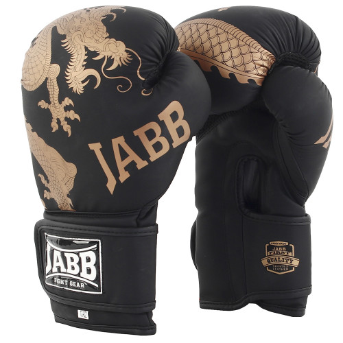 Перчатки бокс.(иск.кожа) Jabb JE-4070/Asia Bronze Dragon черный 12ун.
