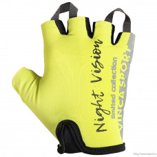 Перчатки велосипедные детские Vinca VG 965 Night Vision kids неоновые