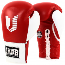 Перчатки бокс.(нат.кожа) Jabb JE-2000/US Rocky красный/белый 10ун.