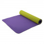 Коврик для фитнеса и йоги  Larsen TPE двухцветный violet/green р173х61х0,4см