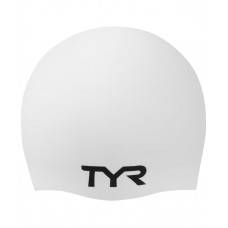 Шапочка для плавания Wrinkle Free Silicone Cap, силикон, LCS/100, белый