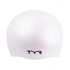 Шапочка для плавания Long Hair Wrinkle-Free Silicone Cap, силикон, LCSL/100, белый