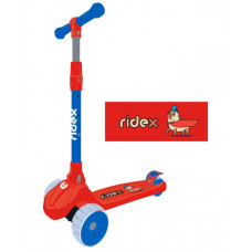 Самокат 3-х колесный Juicy R 120/80 мм, красный/синий