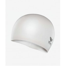 Шапочка для плавания Long Hair Wrinkle-Free Silicone Junior Cap, силикон, белый