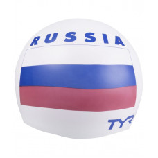 Шапочка для плавания Russia Silicone Swim Cap, силикон, LCSRUS/100, белый