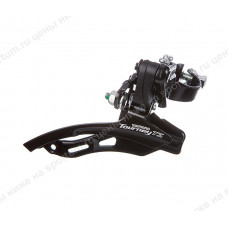 Переключатель передний Shimano, TZ, FD-TZ500-DS6, FOR 3 (звезды) X7/6, нижн. хомут, низ. тяга., 28.6мм