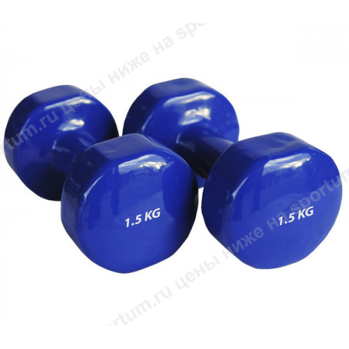 Гантель виниловая HKDB115-N 1,5 кг Blue