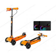 Самокат Y-SCOO MAXI CITY RT Shine Gagarin трансформер с ручным тормозом orange