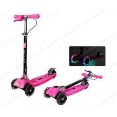 Самокат Y-SCOO MAXI CITY RT Shine Gagarin трансформер с ручным тормозом pink