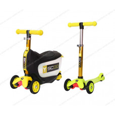 Каталка-самокат 3 в 1 Y-SCOO Mini Jump&Go yellow